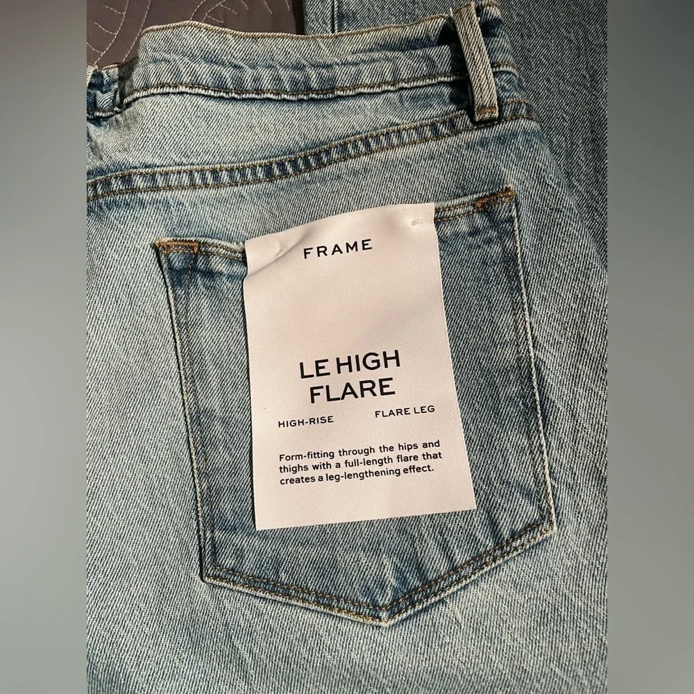 New Frame Le High Flare 32 Crystal Beach Tear Wash - Picture 10 of 12